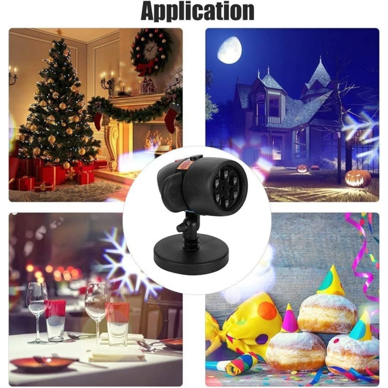 Foto 7 pulgar | Proyector Láser Decorativo Para Fiestas De Halloween Y Navidad Con 12 C - Venta Internacional.