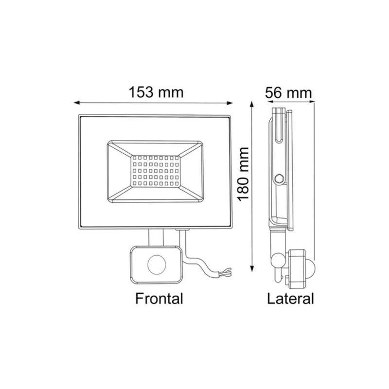 Foto 4 pulgar | Proyector De Área Led Con Sensor 30w Smd 6000k (sec) - Venta Internacional.