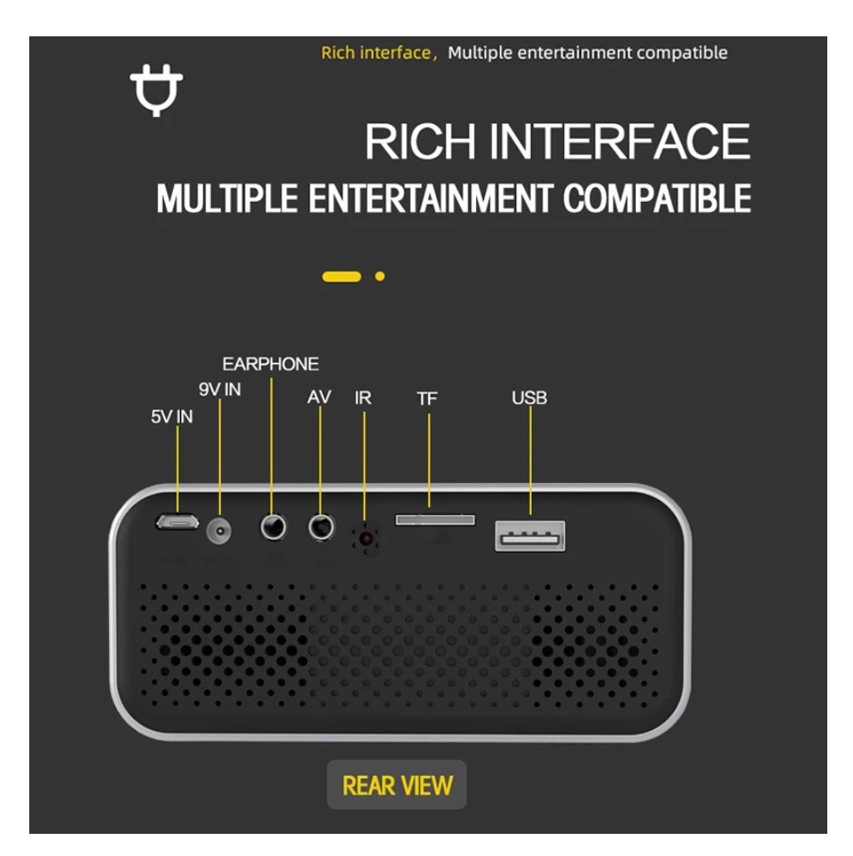 Foto 5 pulgar | Mini Proyector Led Y Reproductor De Video De Cine En Casa - Venta Internacional
