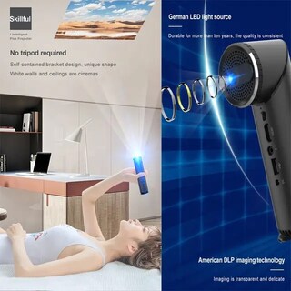 Foto 2 | Proyector Portátil Negro 4k Hd-Venta Internacional