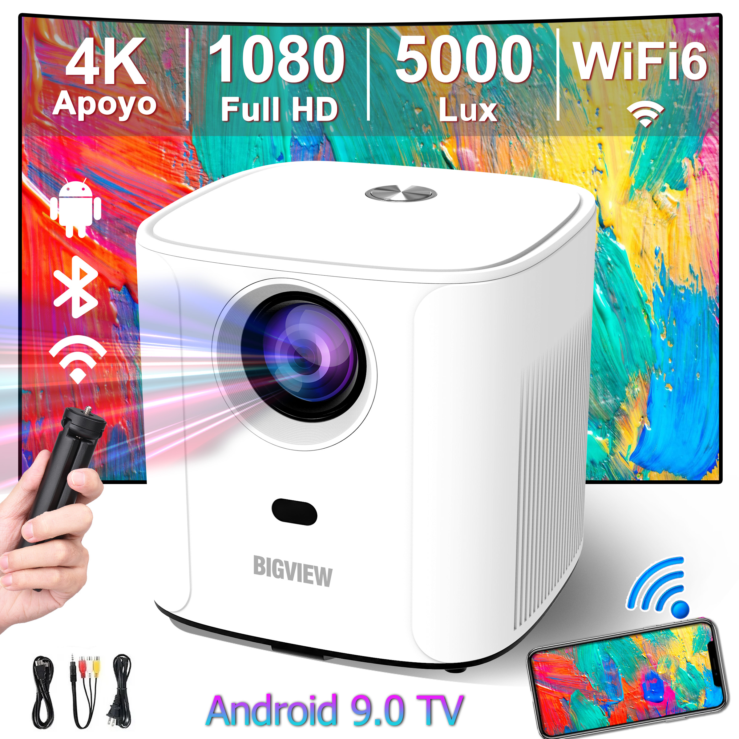 Foto 1 | Proyector Bigview T08 Portátil Profesional 4k 5000 Lúmenes