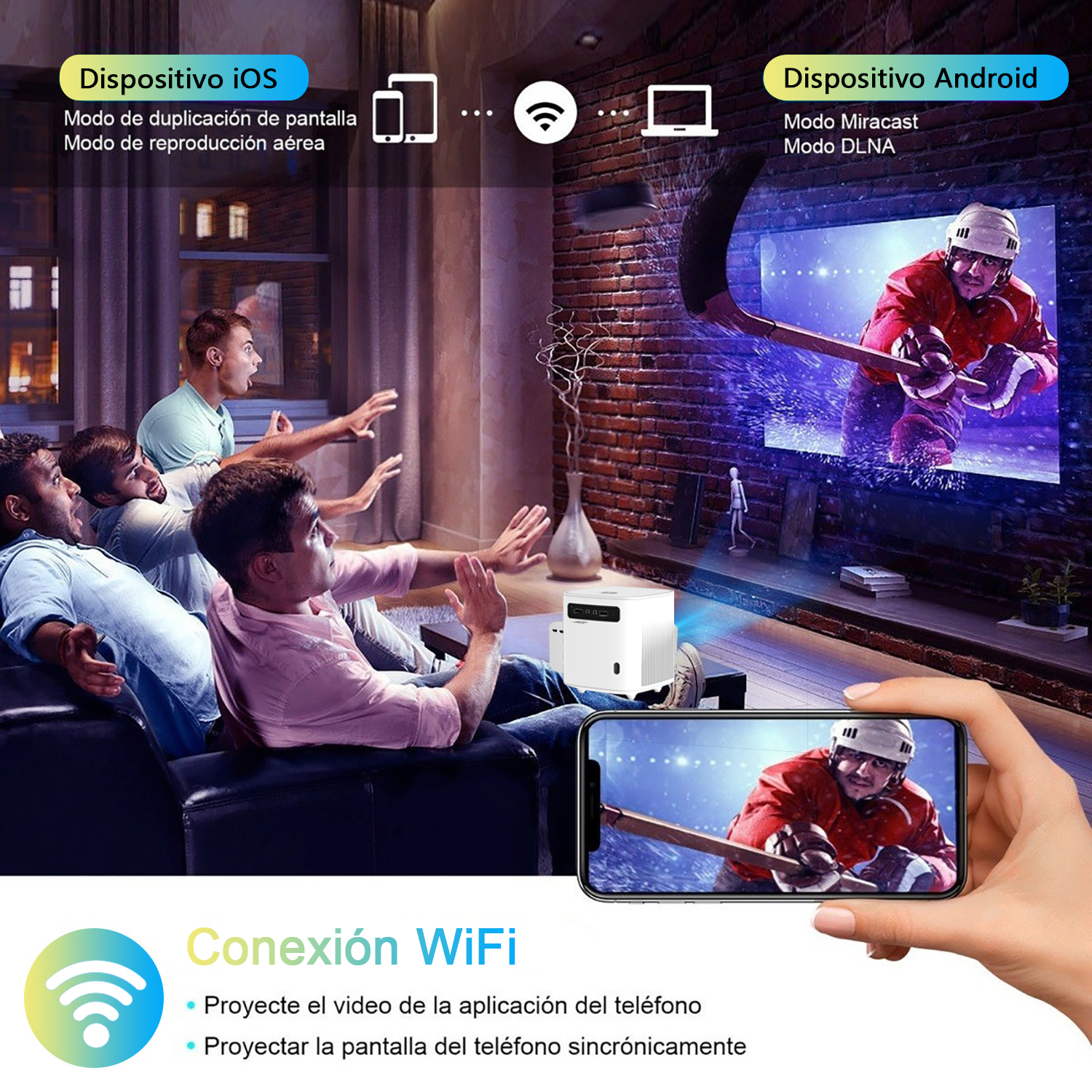 Foto 4 pulgar | Proyector Bigview T08 Portátil Profesional 4k 5000 Lúmenes