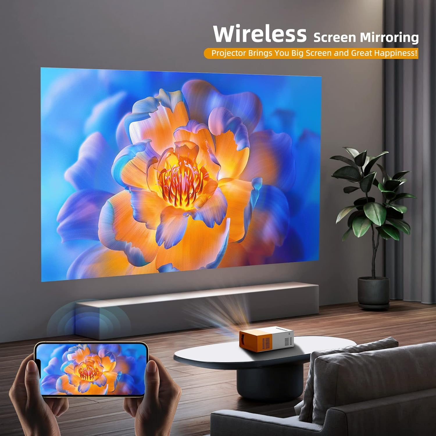 Foto 2 | Proyector Led Portátil Wifi 1080p Con Conexión Inalámbrica - Venta Internacional.
