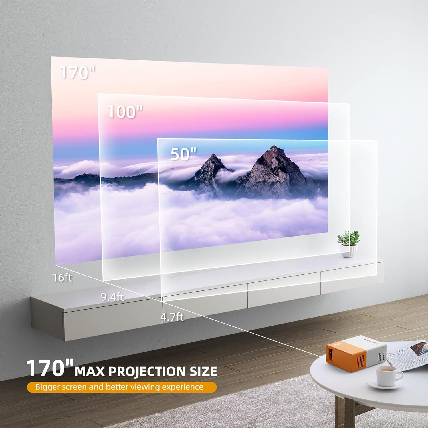 Foto 4 | Proyector Led Portátil Wifi 1080p Con Conexión Inalámbrica - Venta Internacional.