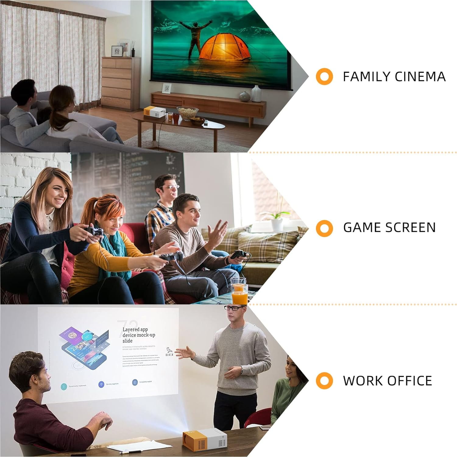 Foto 6 | Proyector Led Portátil Wifi 1080p Con Conexión Inalámbrica - Venta Internacional.