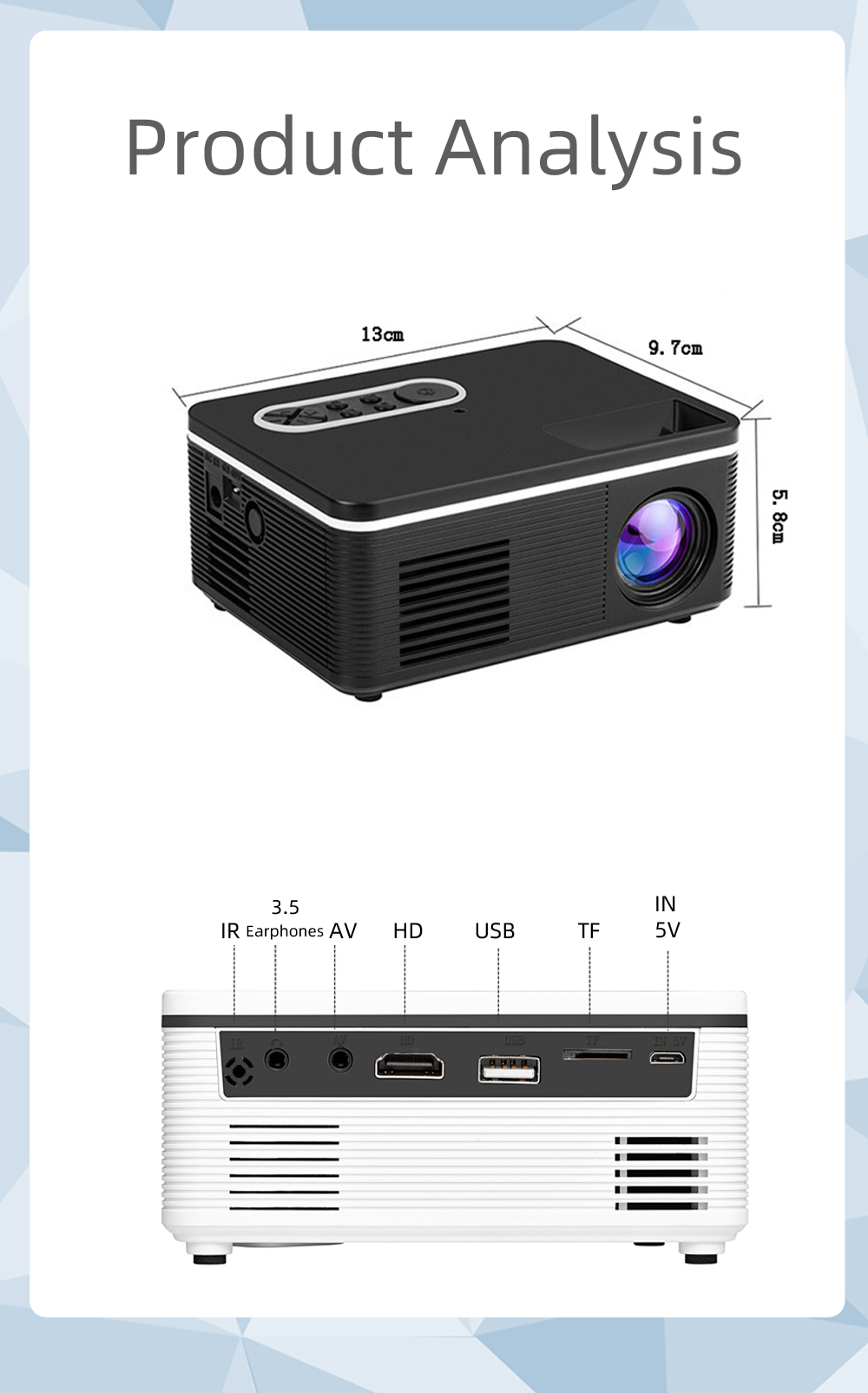 Foto 4 | Proyector Led Smartone S361 Portátil Mini 600 Lúmenes - Venta Internacional.