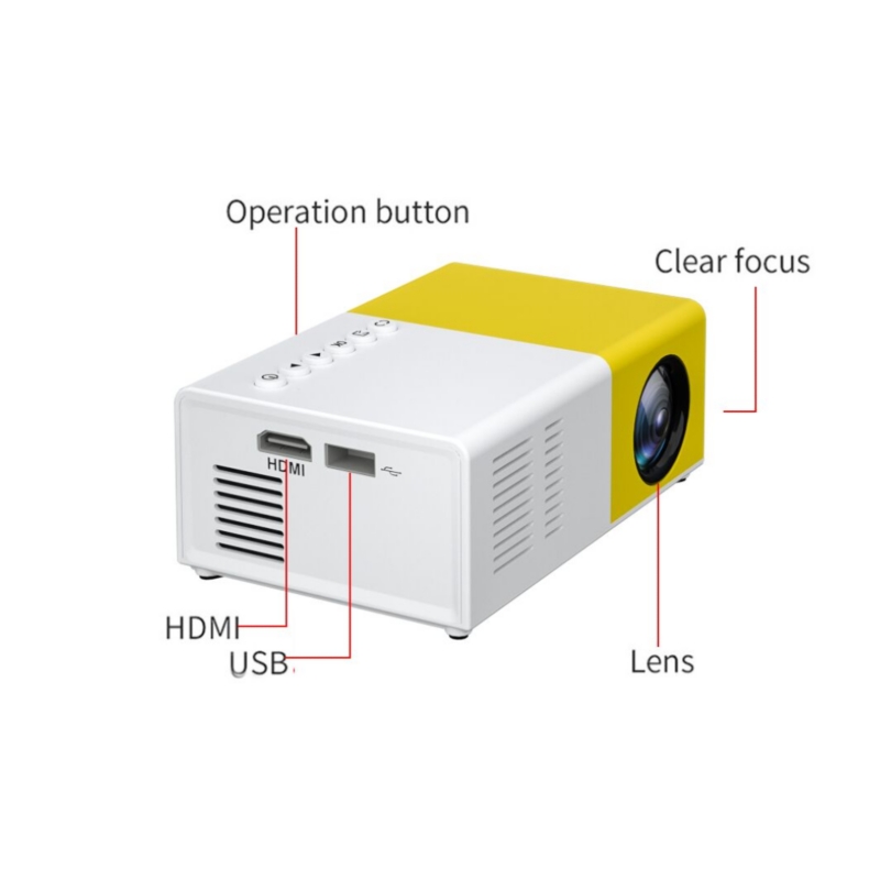 Foto 4 pulgar | Mini Proyector Led Portátil Yg-300 Pro - Venta Internacional.