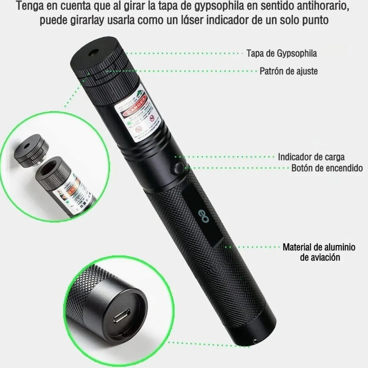 Foto 3 | Apuntador Láser, Eo Safe Imports Esi-1060-1 Verde