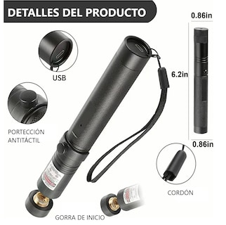 Foto 3 | Apuntador Laser 5000mw, Genérico Eo Safe Imports Esi-1062-1 Negro