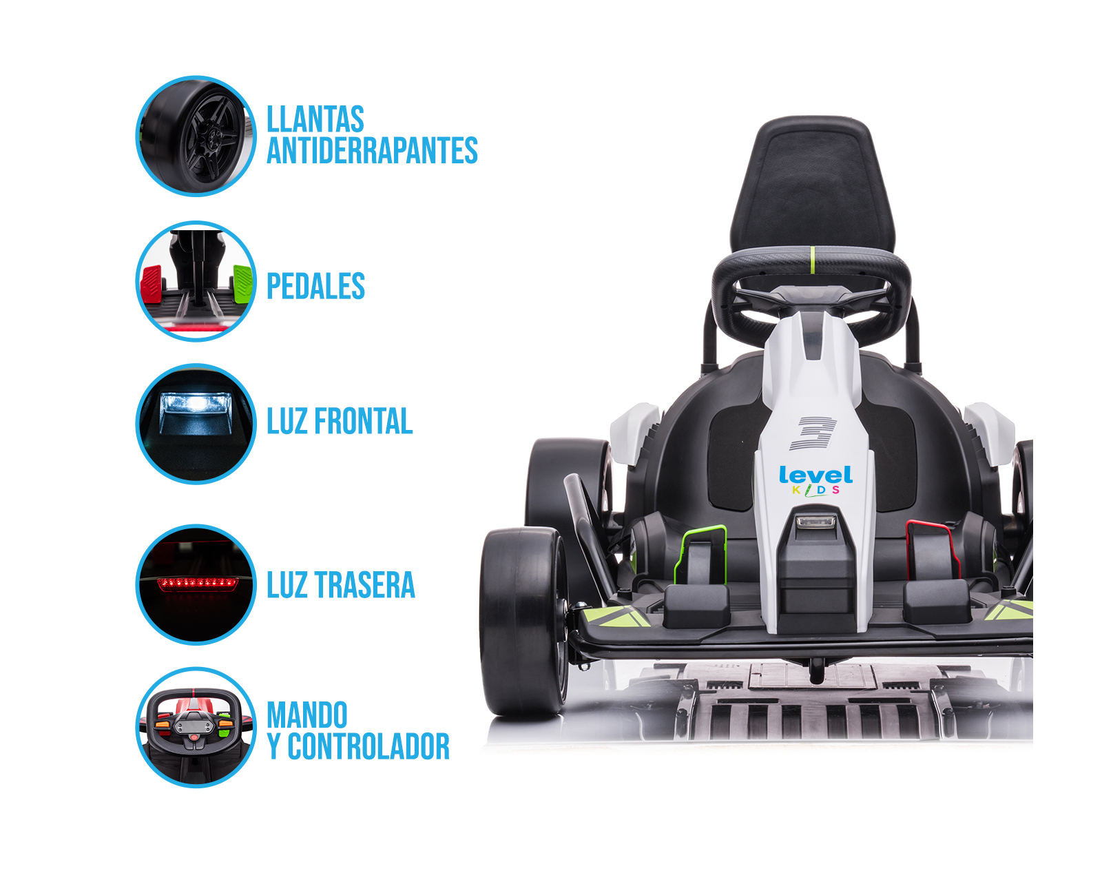 Foto 5 pulgar | Level Kids Go Kart Montable Electrico 12km/h 12v