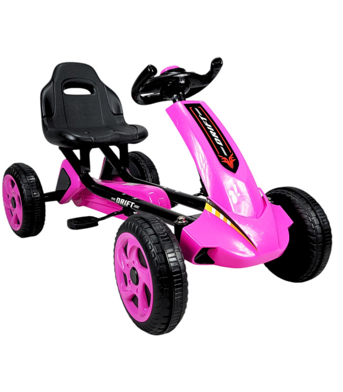 Go-Kart para Niños Avalancha Montable con Pedales 30 kg Rosa