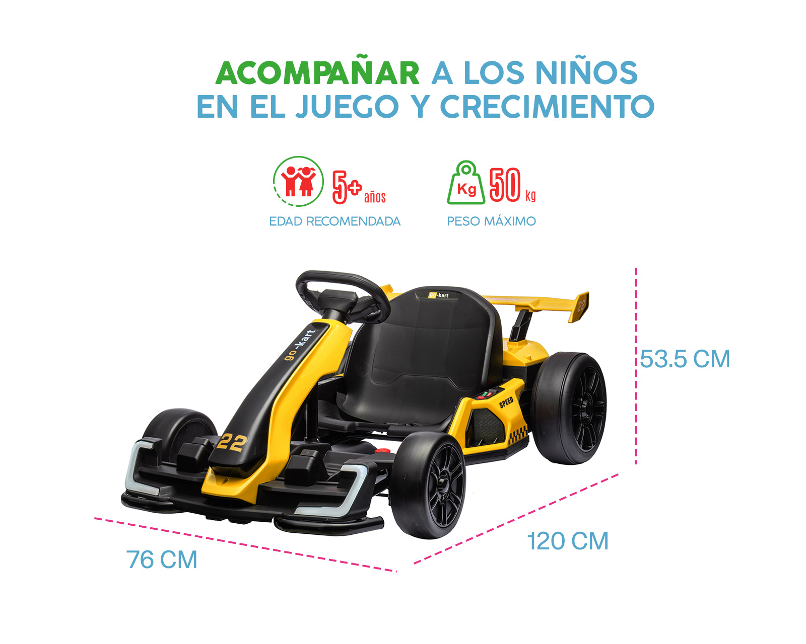Foto 3 | Go Kart Turbox Amarillo