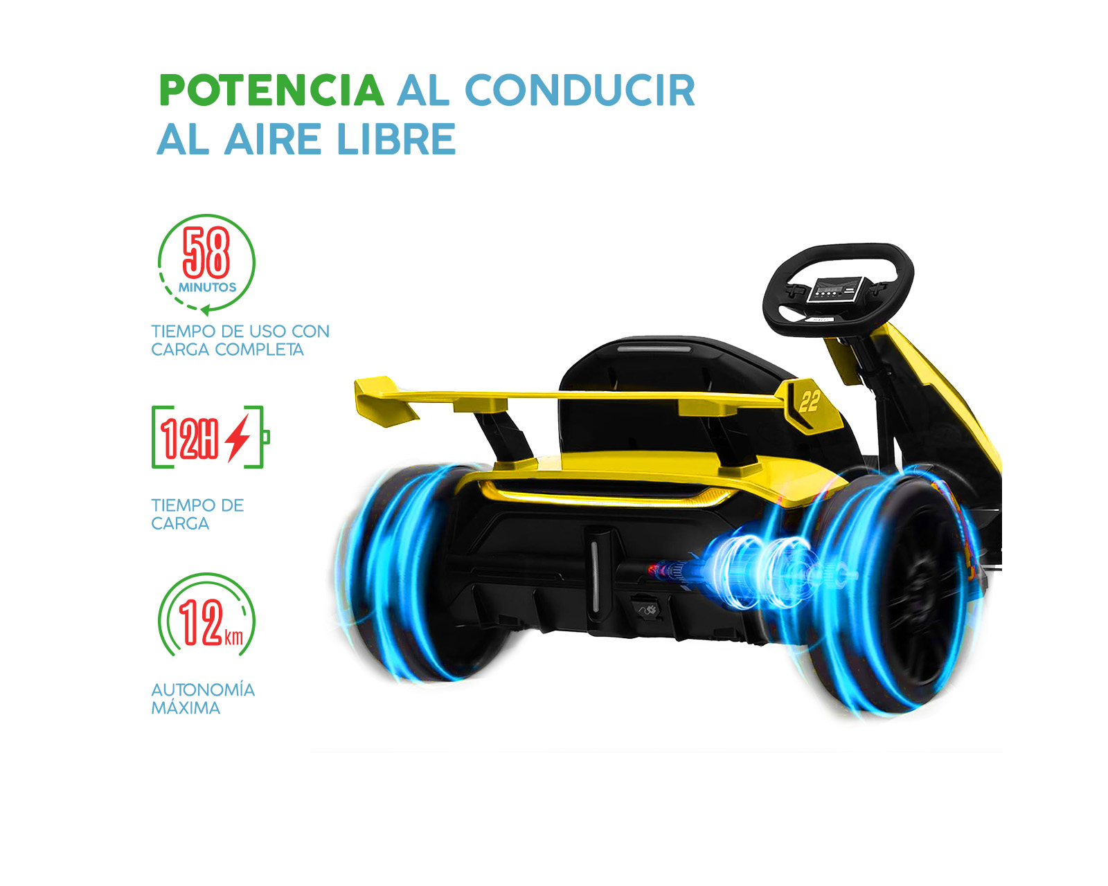 Foto 4 | Go Kart Turbox Amarillo