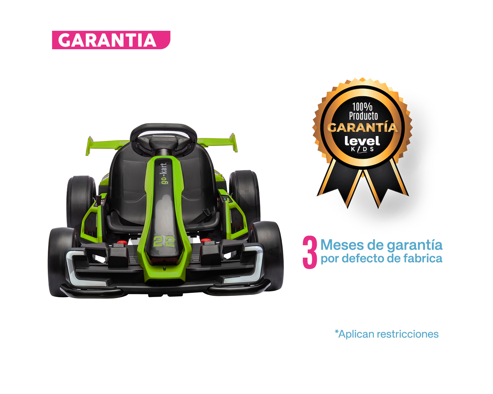 Foto 3 pulgar | Go Kart Level Home Turbox Verde