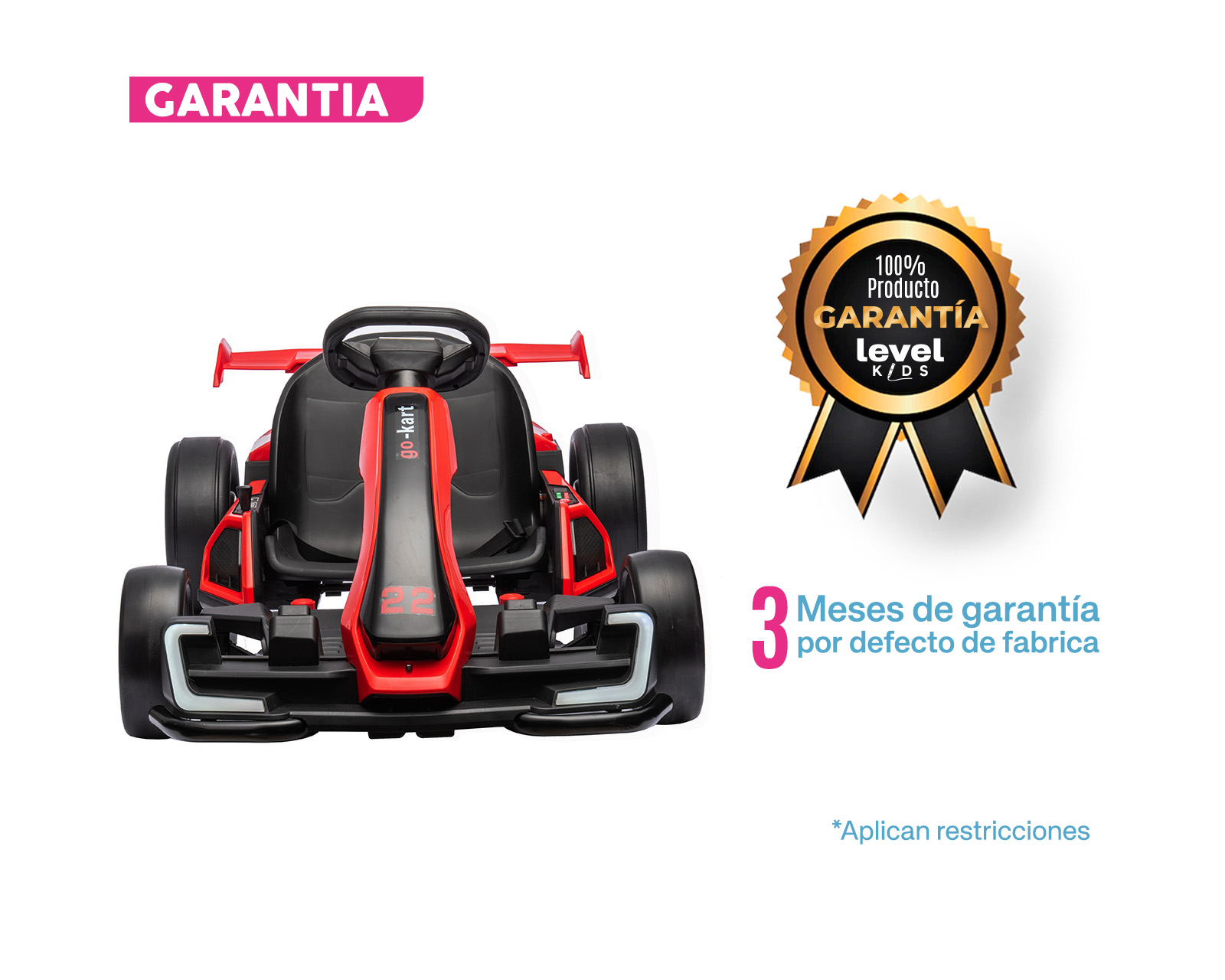 Foto 3 pulgar | Go Kart Level Home Turbox Rojo