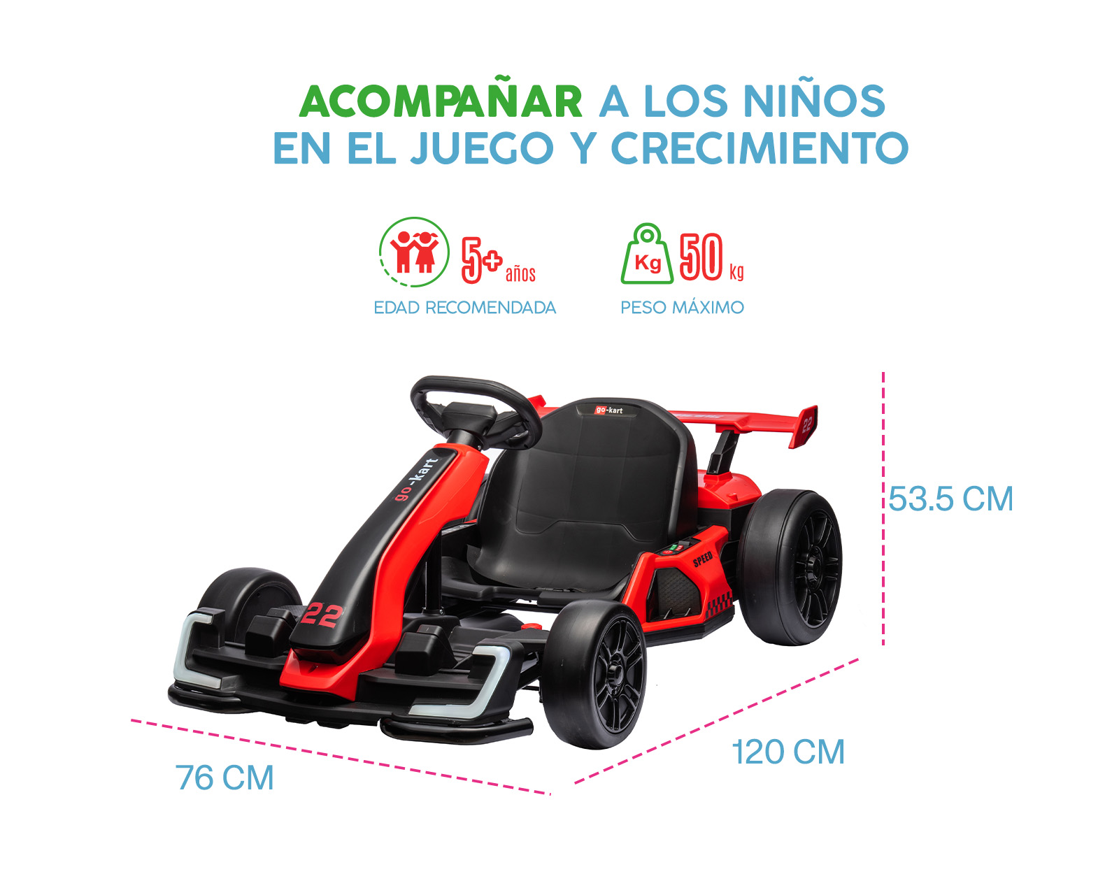 Foto 4 pulgar | Go Kart Level Home Turbox Rojo