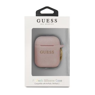 Foto 3 | Case Guess GUACCSILGLLP color Rosa para AirPods y AirPods 2