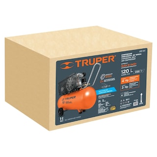 Foto 2 | Compresor Horizontal 120 L Truper Comp-120LH color Naranja 4 HP 220 V