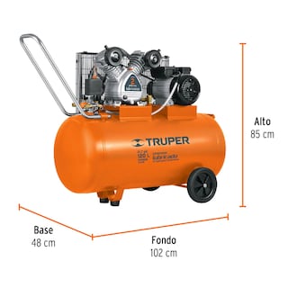 Foto 3 | Compresor Horizontal 120 L Truper Comp-120LH color Naranja 4 HP 220 V