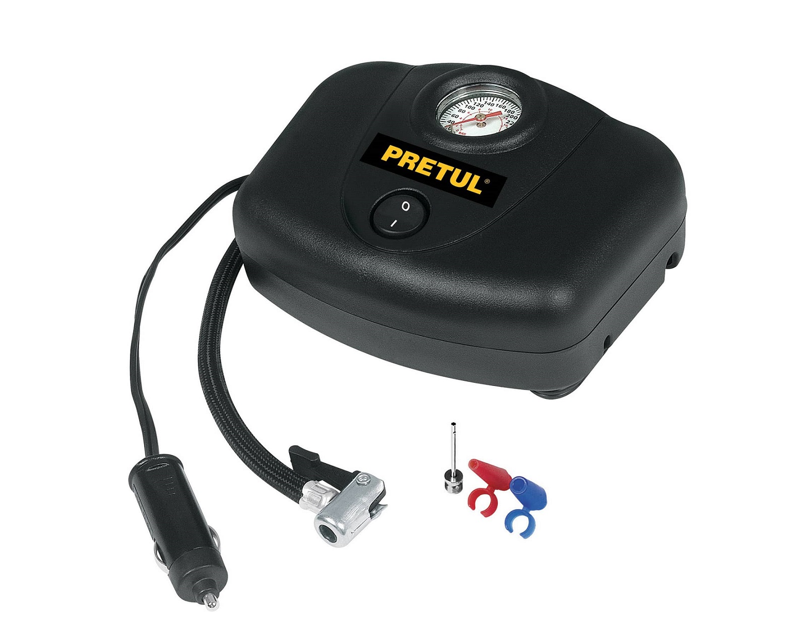 Compresor de Aire para Auto 12 v Pretul Comp-12p con 3 Válvulas