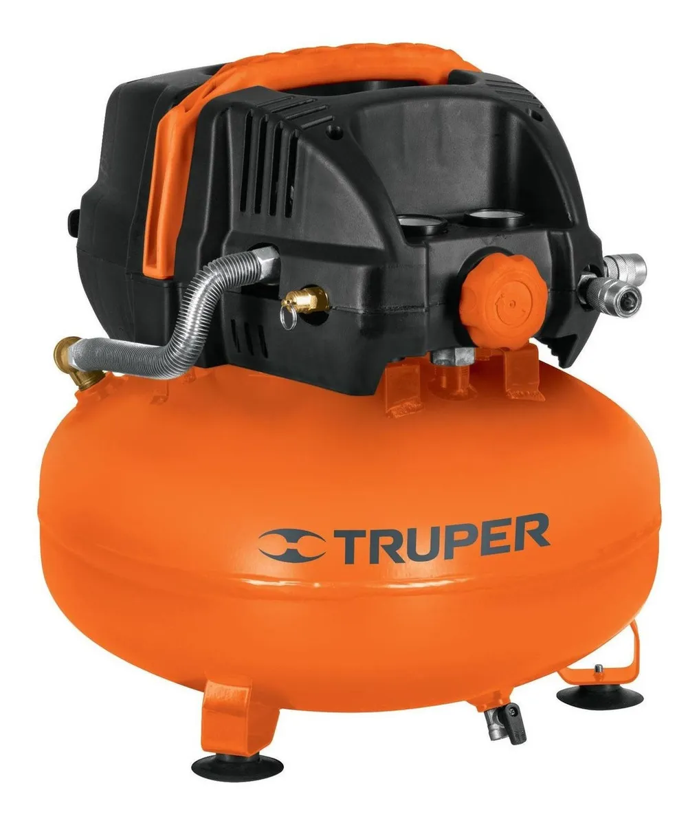 Compresor de Aire Mini Eléctrico Portátil Truper Comp-24s color Anaranjado Monofásico 127v 60hz