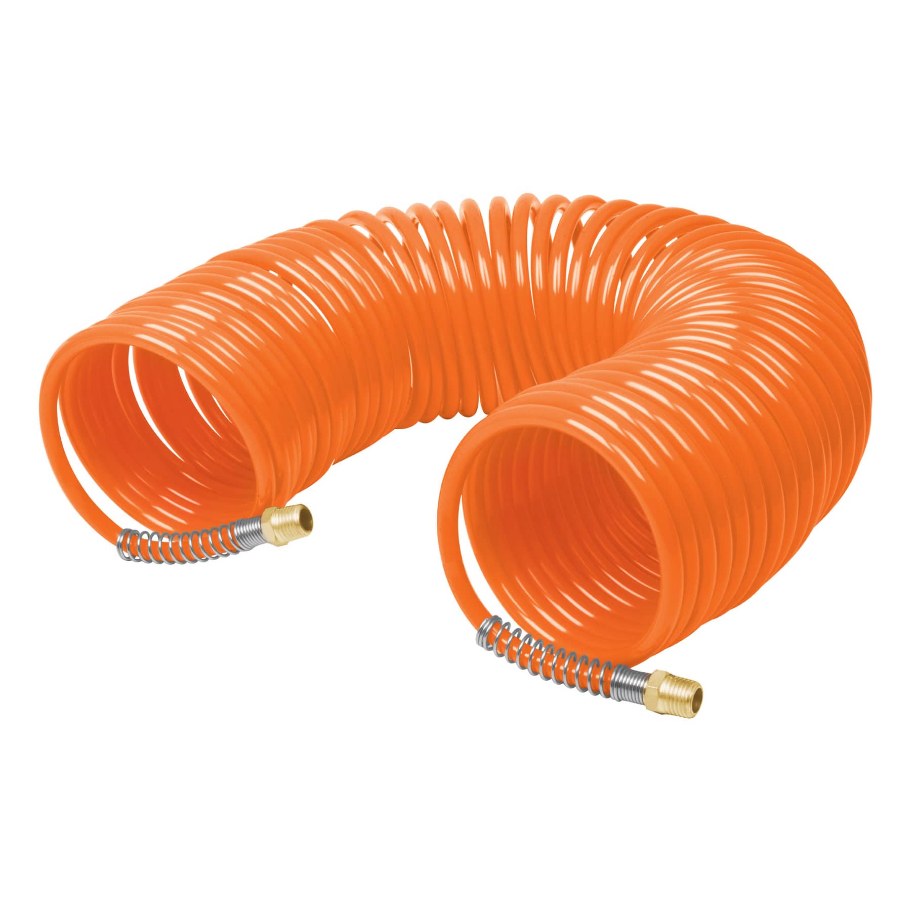 Manguera Tipo Resorte para Compresor 1/4p X 50 Ft 453922 Truper color Anaranjado