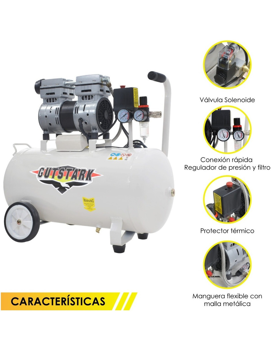 Foto 4 pulgar | Compresor Aire Eléctrico Gutstark Tanque Portátil 50 L 127v 750w 1hp