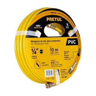 Foto 1 | Manguera Pretul para Compresor MAN-PI-10-1/4P color Amarillo 10 m x 1/4''