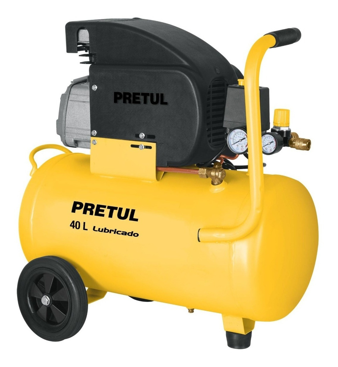 Compresor Horizontal Pretul FG-948 color Amarillo 40 L 3HP Potencia Max 120 V 23066