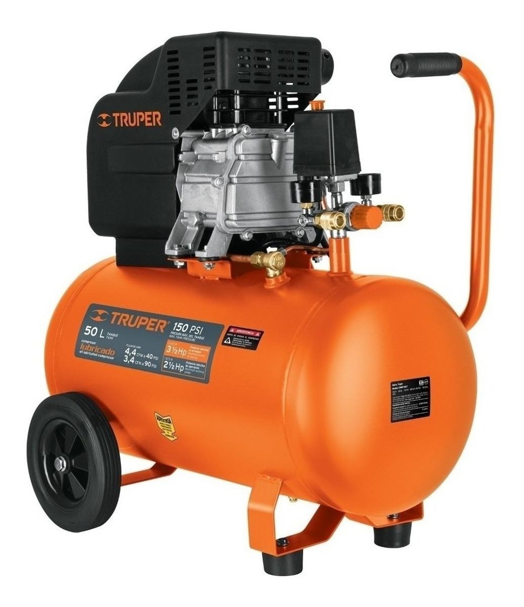 Foto 2 pulgar | Compresor Eléctrico de Aire Truper FG-657 color Naranja 50 L