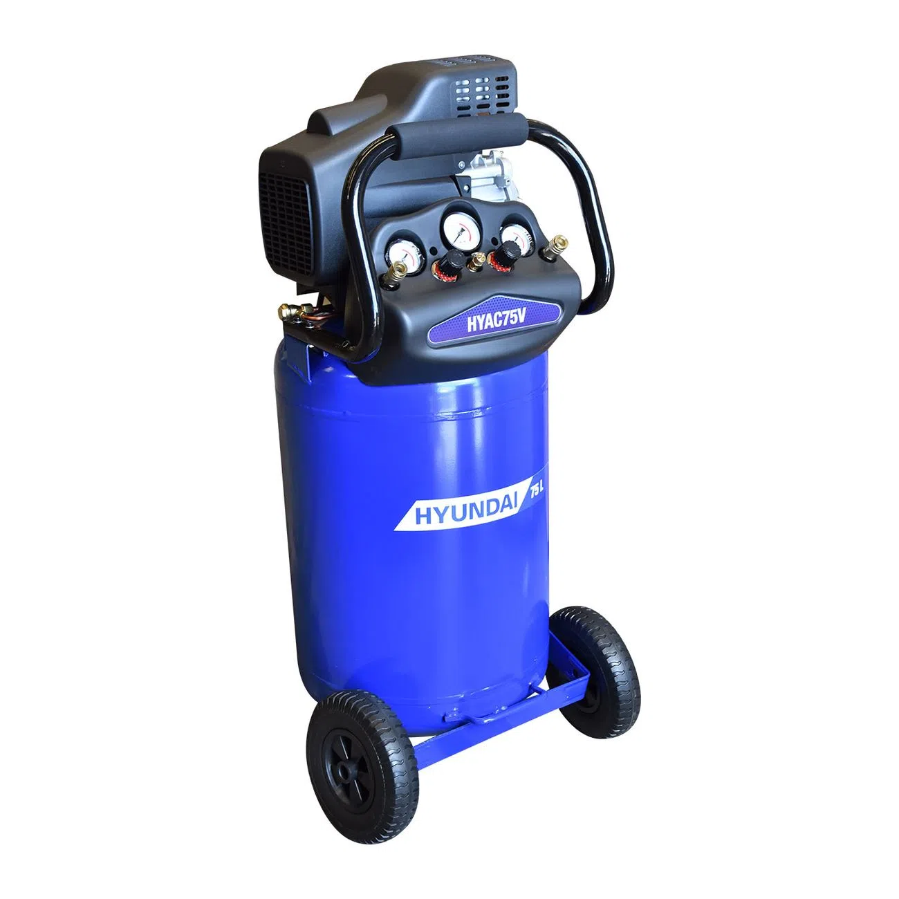 Foto 4 pulgar | Compresor de Aire Hyundai 75 Litros 2 Hp Tanque Vertical - Hyac75v