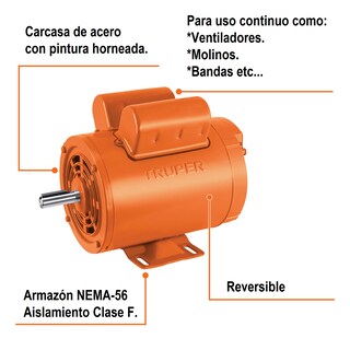Foto 3 | Motor Eléctrico Monofásico Truper de 1 1/2 Hp