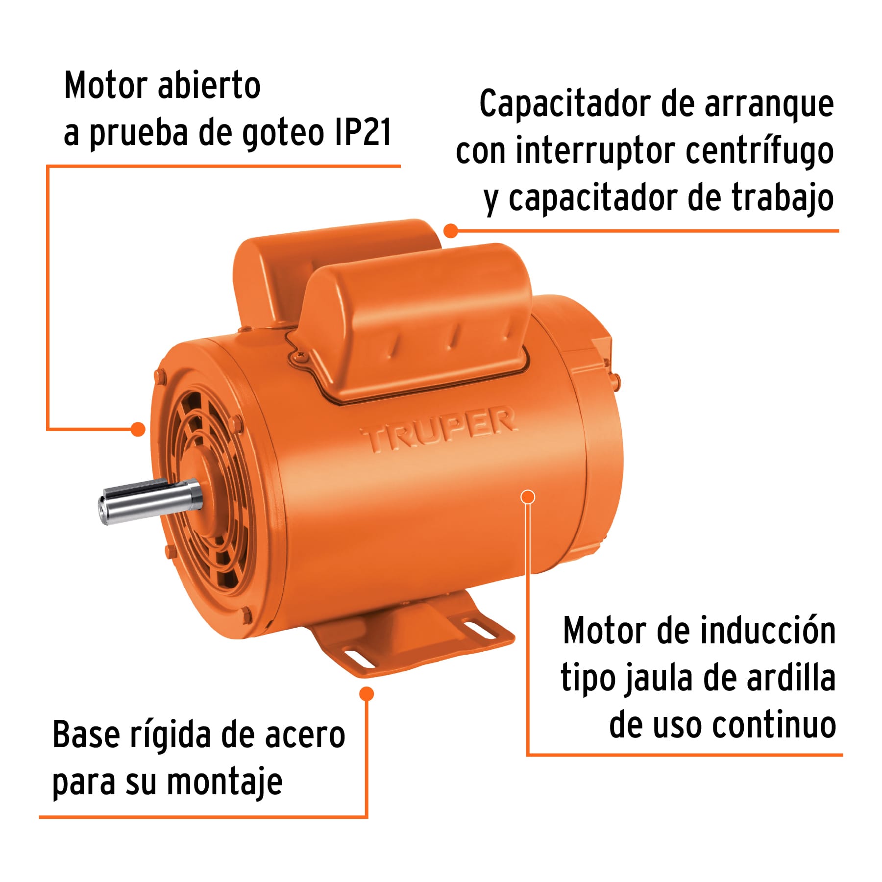 Foto 5 pulgar | Motor Eléctrico Monofásico Truper de 1 1/2 Hp