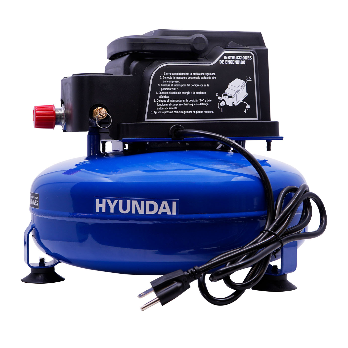 Foto 5 | Minicompresor Eléctrico de Aire Hyundai HYAC15 12 Litros 100psi/7bar C/Motor 1/3hp