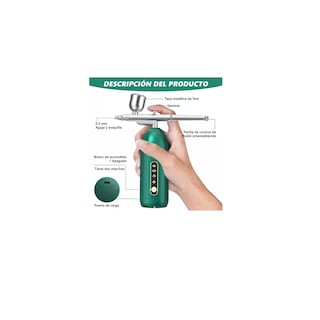 Foto 2 | Aerografo Kit Profesionales Multiuso Inalámbrico C/compresor Eo Safe Imports Esi-9399 Verde