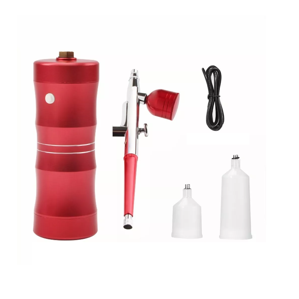 Kit Aerógrafo Multiuso Inalámbrico con Compresor Recargable  Eo Safe Imports Esi-11109 Rojo