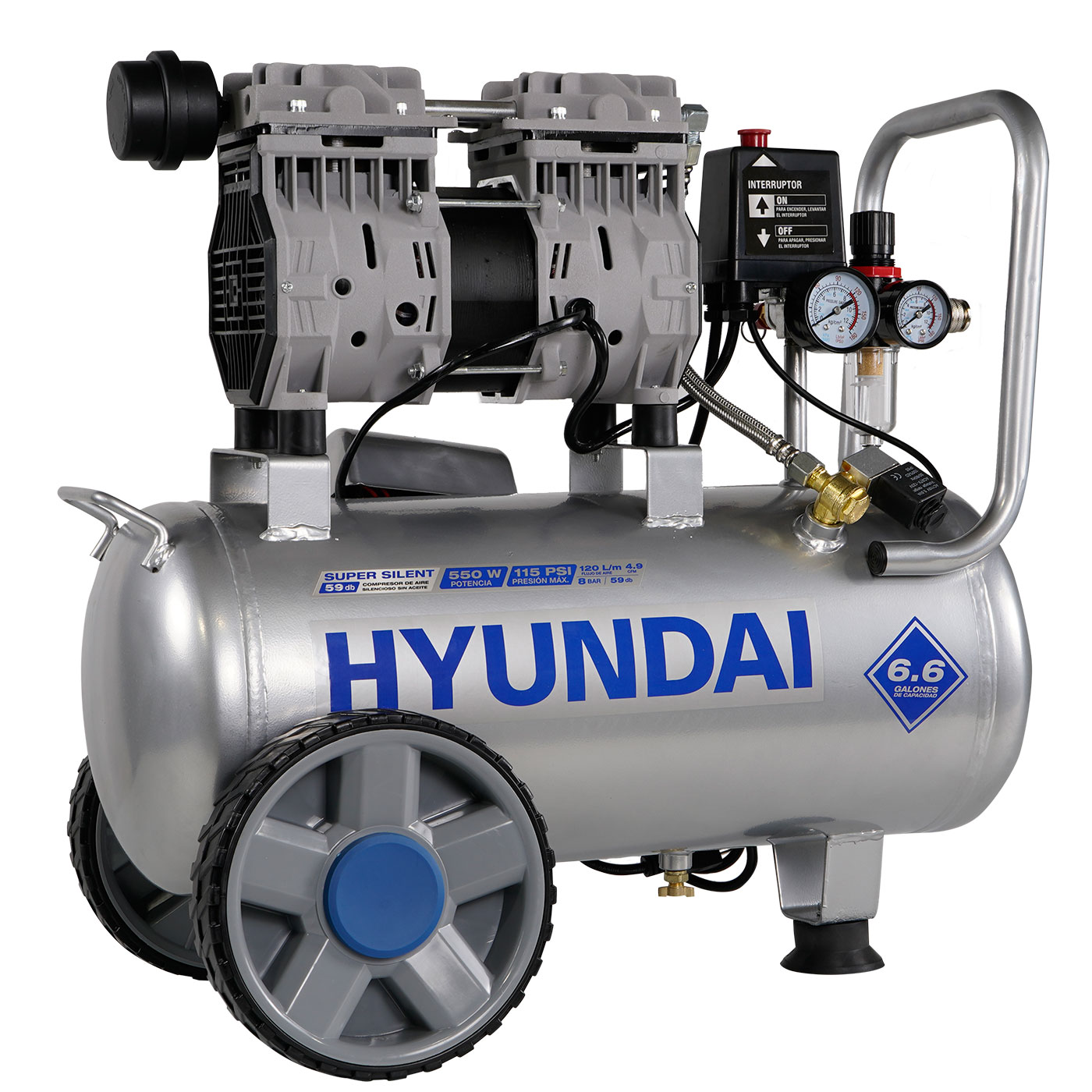 Foto 8 pulgar | Compresor Eléctrico Hyundai Hyk2525 de 0.75 Hp