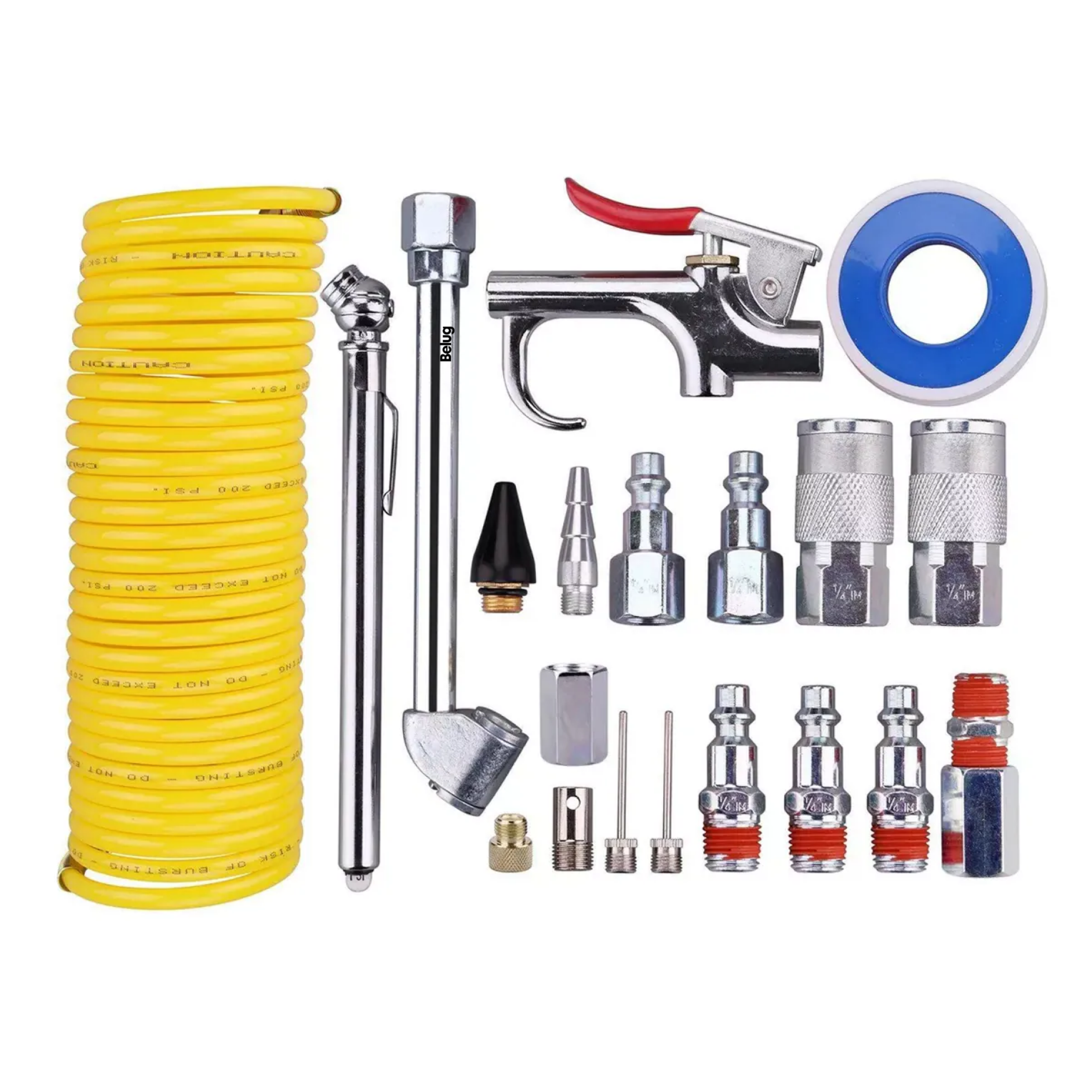 Kit Accesorios Belug para Compresor de Aire con Manguera 20 Piezas