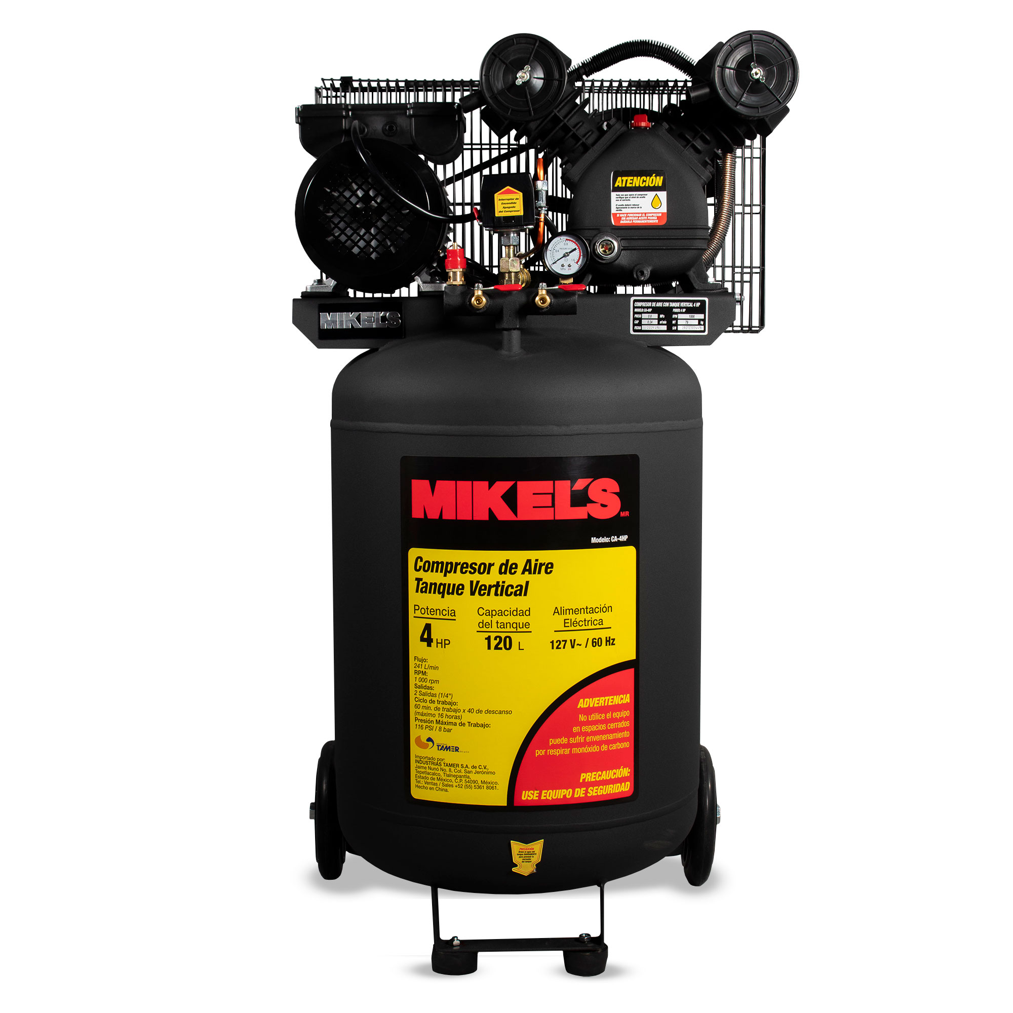 Compresor De Aire Vertical 4hp 120 L Mikel´s CA-4HP