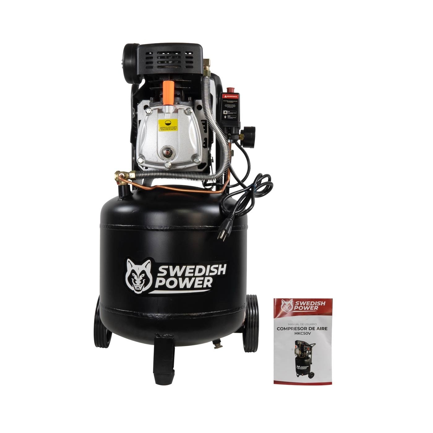 Compresor De Aire Swedish Power 50 Litros 3 Hp 116psi 110v/60hz Vertical - Hkc50v $4,270