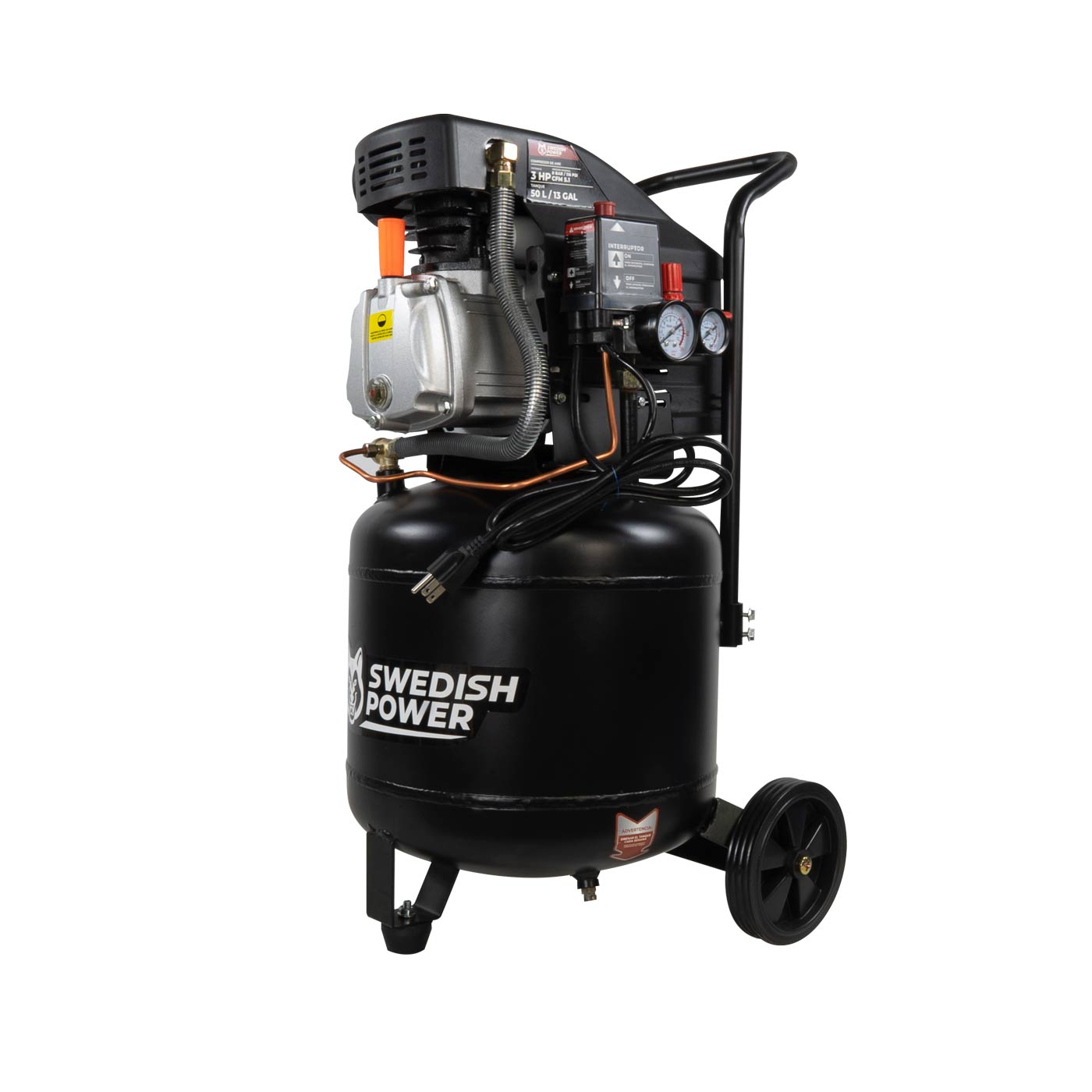 Foto 2 | Compresor De Aire Swedish Power 50 Litros 3 Hp 116psi 110v/60hz Vertical - Hkc50v