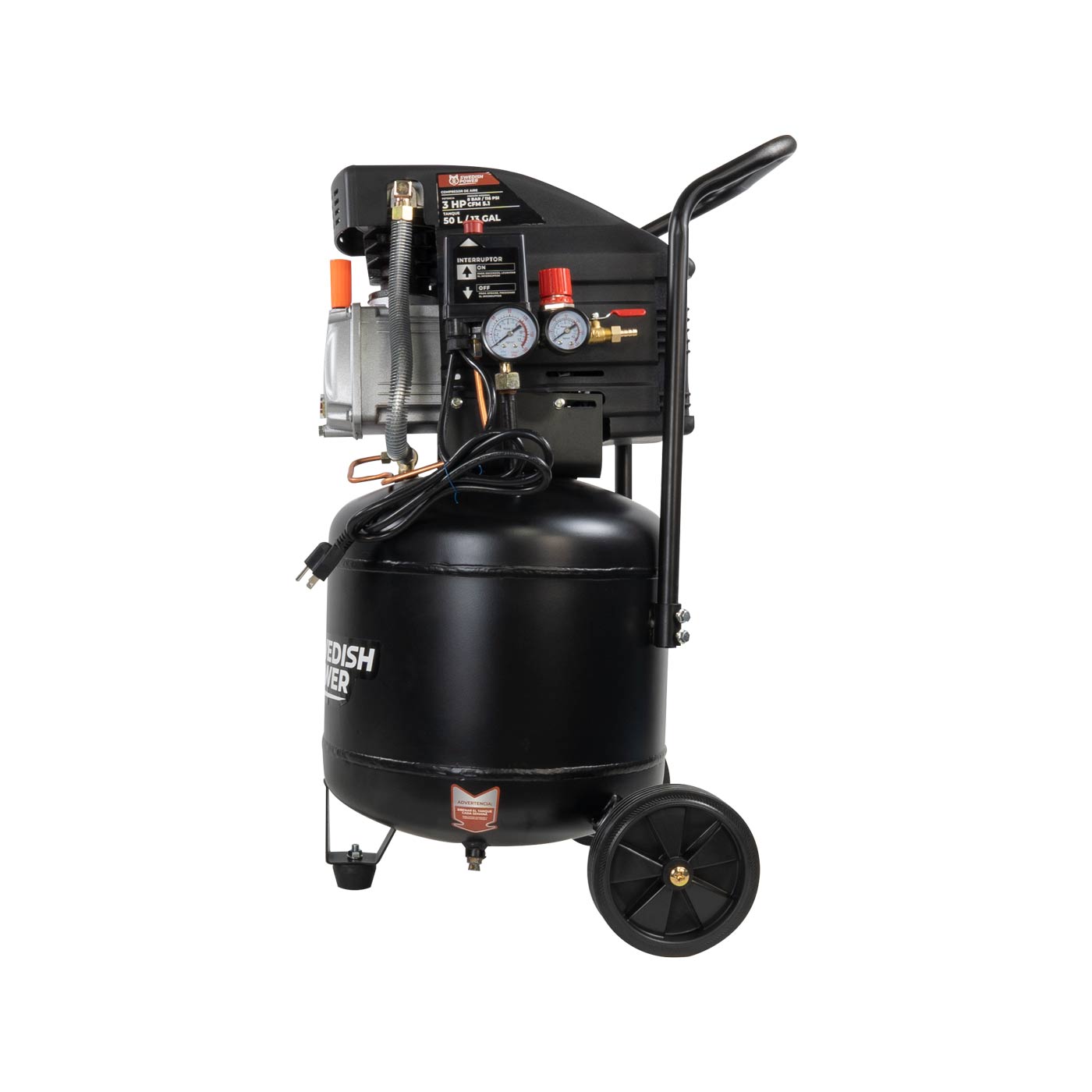 Foto 6 pulgar | Compresor De Aire Swedish Power 50 Litros 3 Hp 116psi 110v/60hz Vertical - Hkc50v