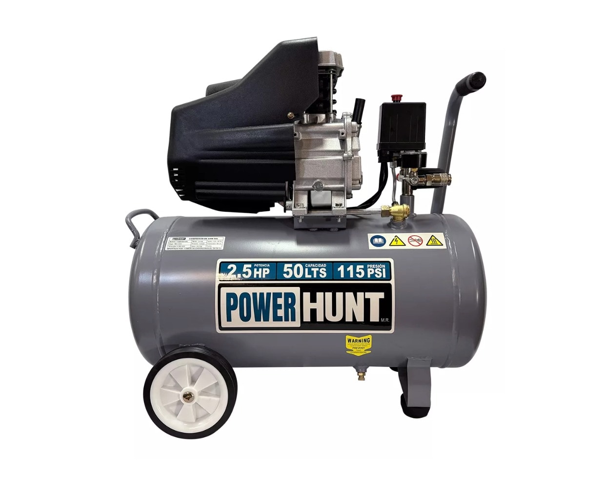 Compresor De Aire Eléctrico Portátil Powerhunt Comphkit50l 50l 2.5hp 110v Azul $2,473