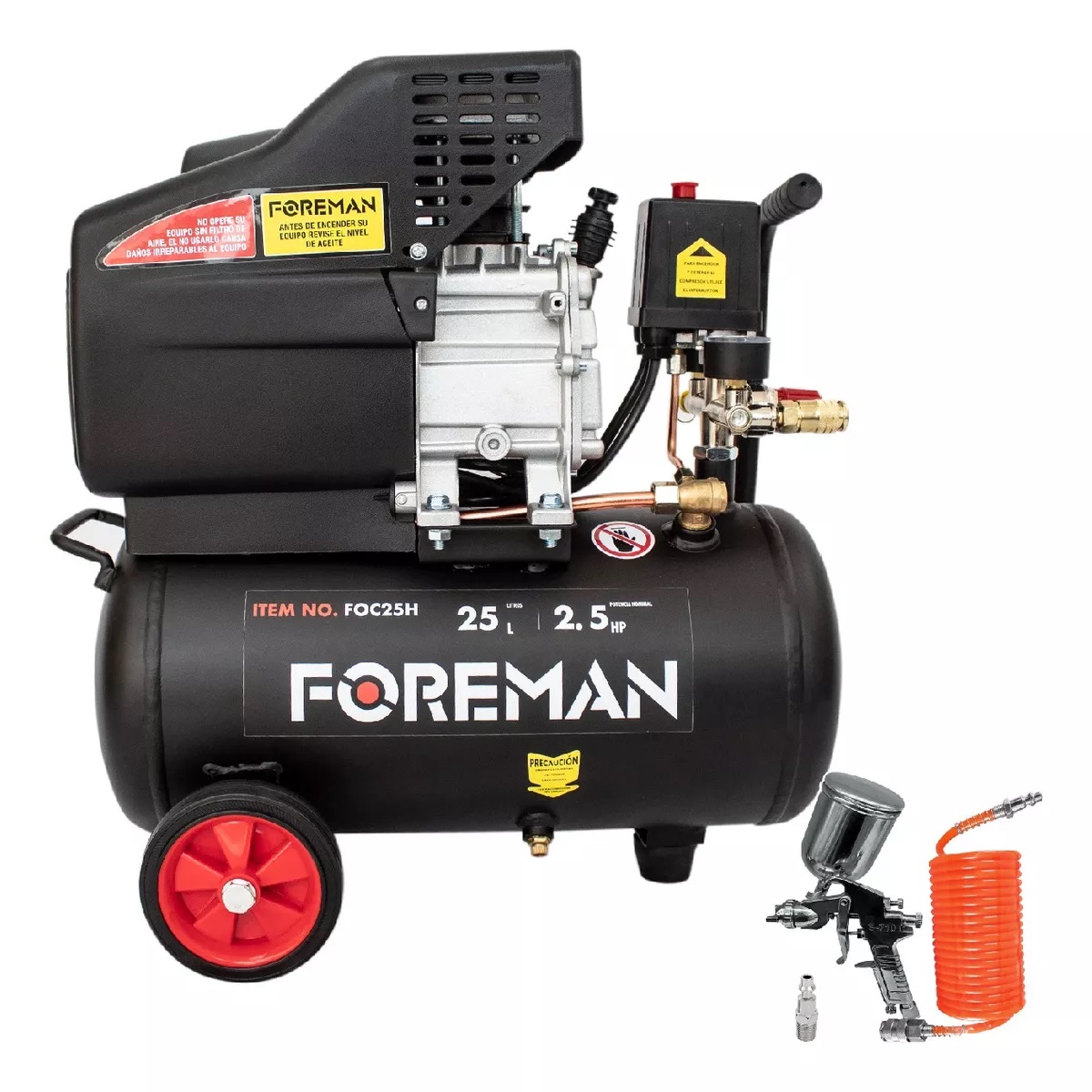 Foto 1 | Compresor De Aire Eléctrico Portátil Monofásico 25l 2.5hp