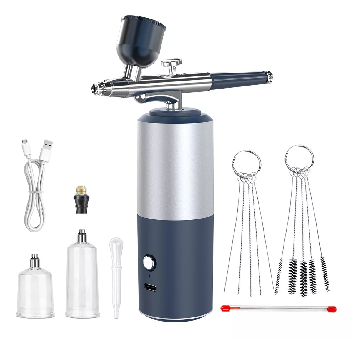 Kit De Aerógrafo Multiuso Inalámbrico C Compresor Recargable Eo Safe Imports Esi-17911 Multicolor