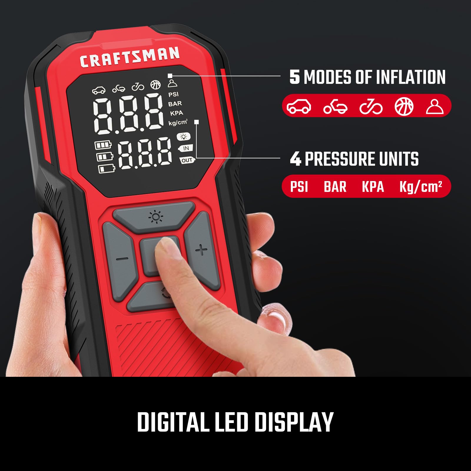 Foto 5 pulgar | Inflador De Neumáticos Craftsman, Compresor De Aire Portátil, 150 Psi, 12 V - Venta Internacional.