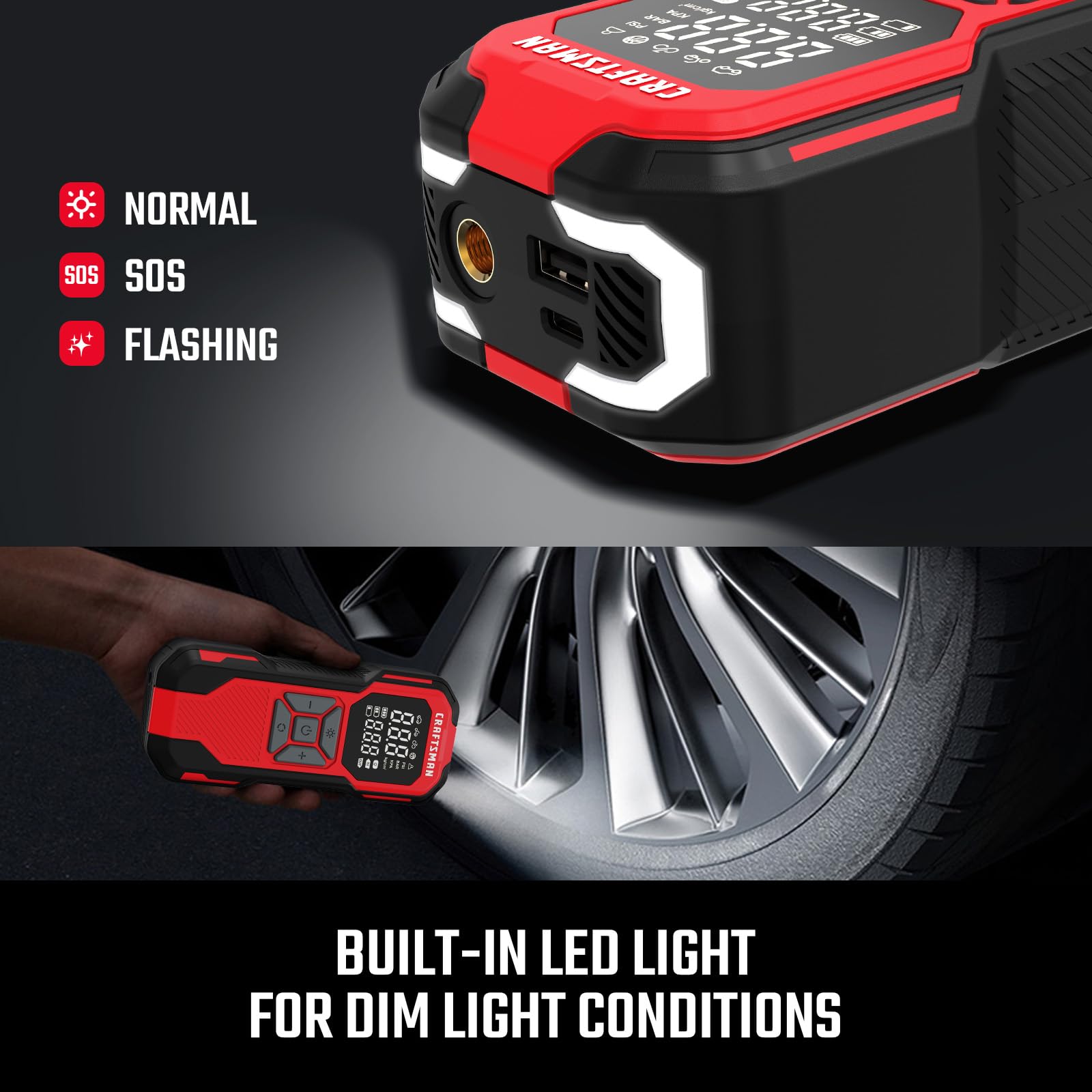 Foto 6 pulgar | Inflador De Neumáticos Craftsman, Compresor De Aire Portátil, 150 Psi, 12 V - Venta Internacional.
