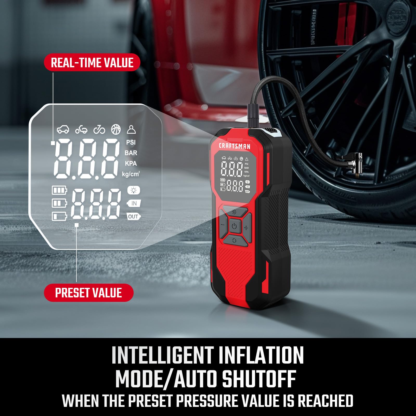 Foto 6 | Inflador De Neumáticos Craftsman, Compresor De Aire Portátil, 150 Psi, 12 V - Venta Internacional.