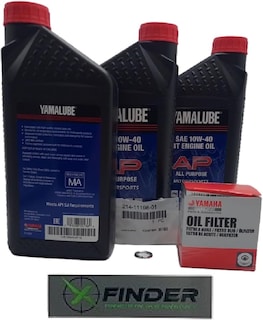 Foto 2 | Kit De Cambio De Aceite Yamalube 10w-40 Para Yamaha Grizzly 700 4x4 - Venta Internacional.