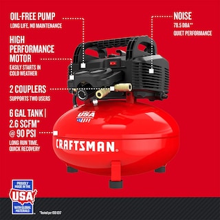 Foto 2 | Compresor De Aire Craftsman Cmec6150k 6 Galones 150 Psi - Venta Internacional.